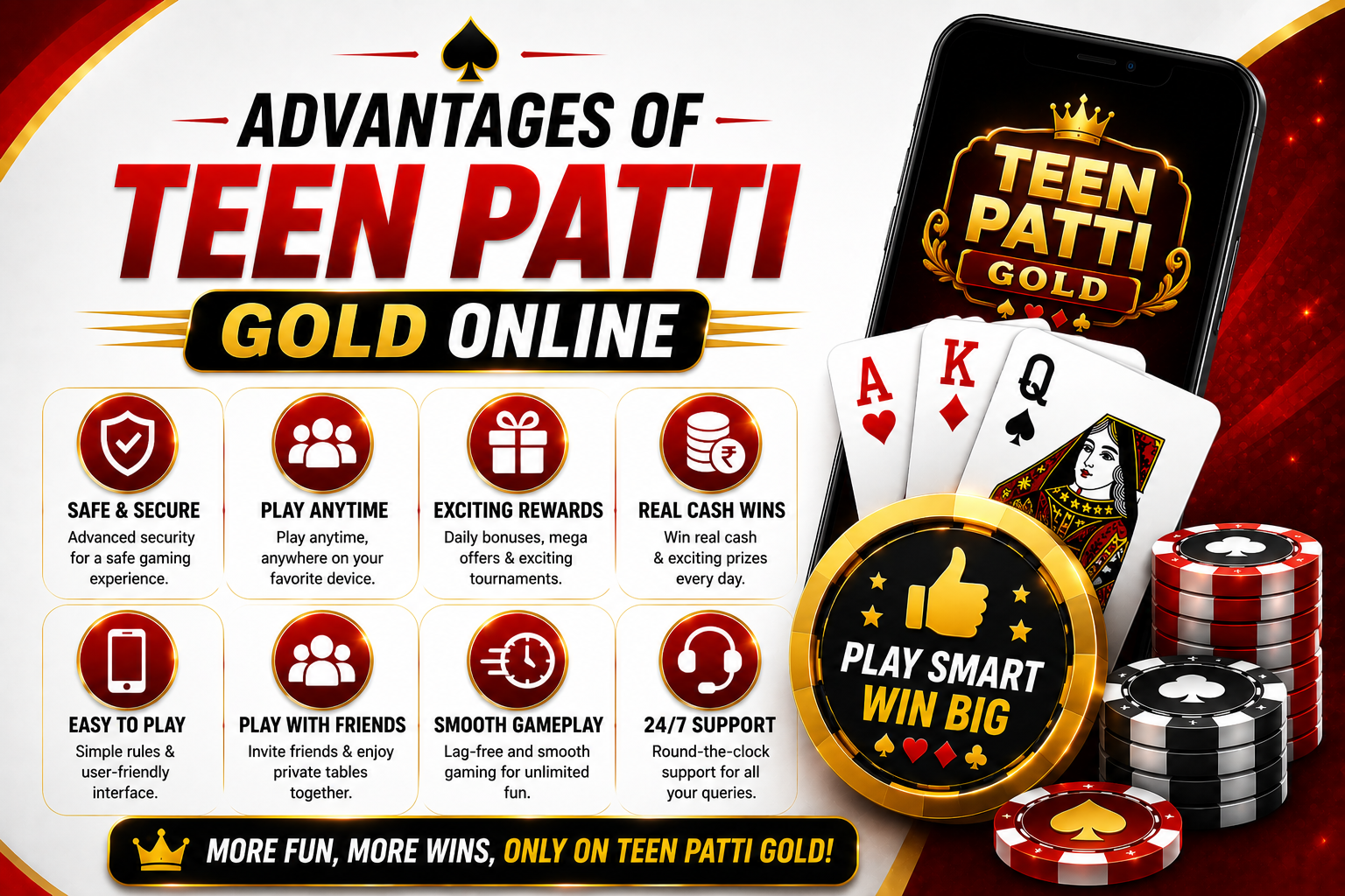 Advantages of Teen Patti Gold Online