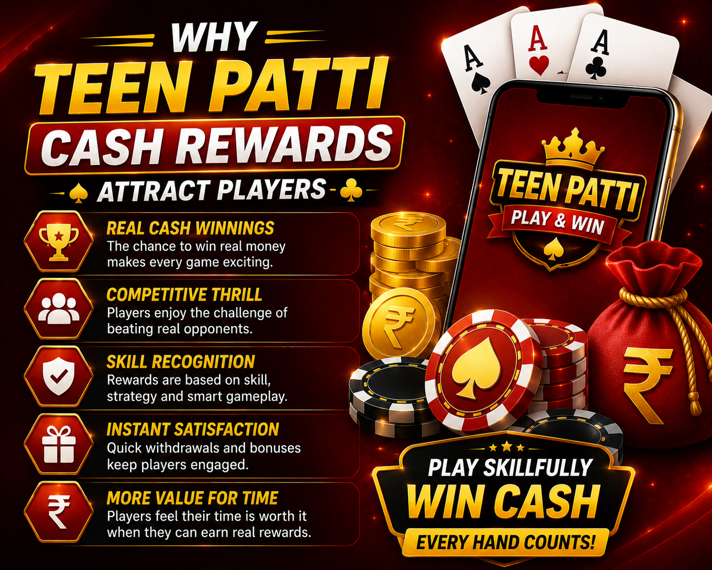 Why Teen Patti Cash Rewards Attract Players