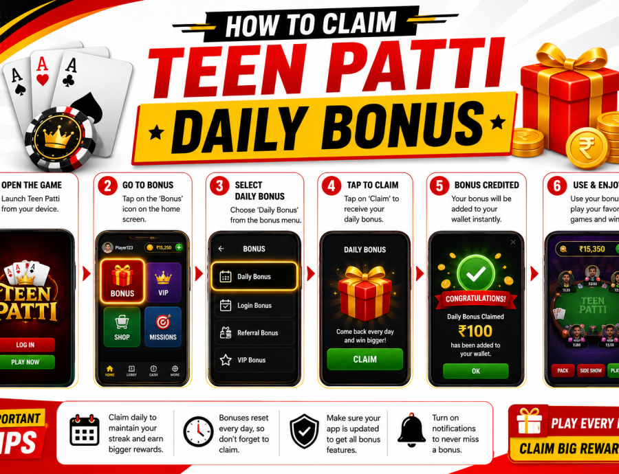 How to Claim Teen Patti Daily Bonus