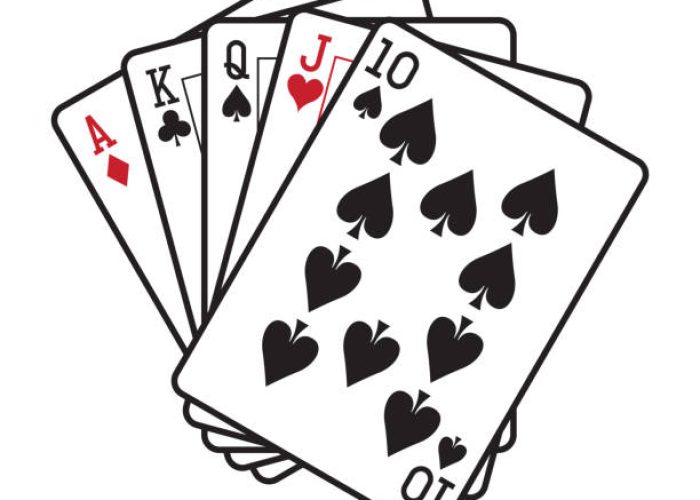 Casino element playing cards on white background - Vector illustration